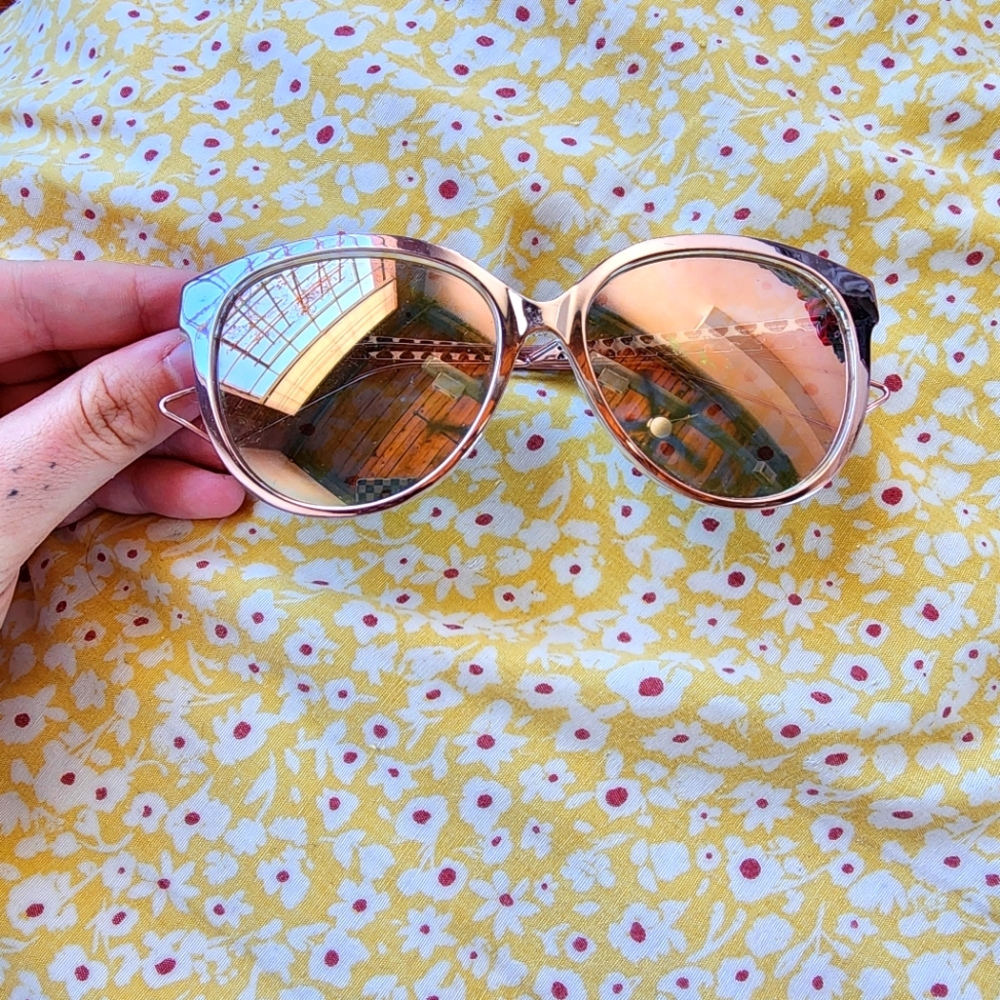 Dior sunglasses - women's, rose gold, metallic